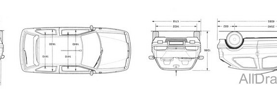 Citroen ZX (Citroen ZH) - drawings (figures) of the car
